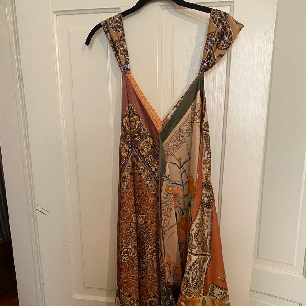 Silk scarf dress